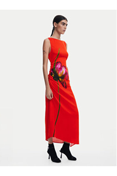 Desigual Γυναικείο Φόρεμα Casual 25SWVW07 Κόκκινο