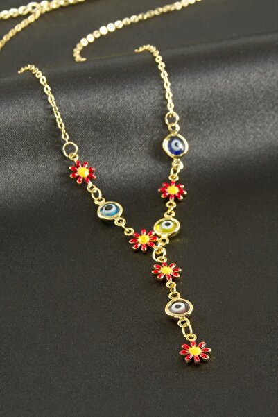 fantastik store Papatya nazar mineli y necklace