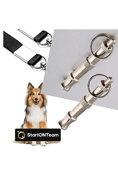 StartONTeam Fluier profesional cu ultrasunete anti-lătrat pentru dresaj, repelare sau îndepărtarea câinilor agresivi, argintiu