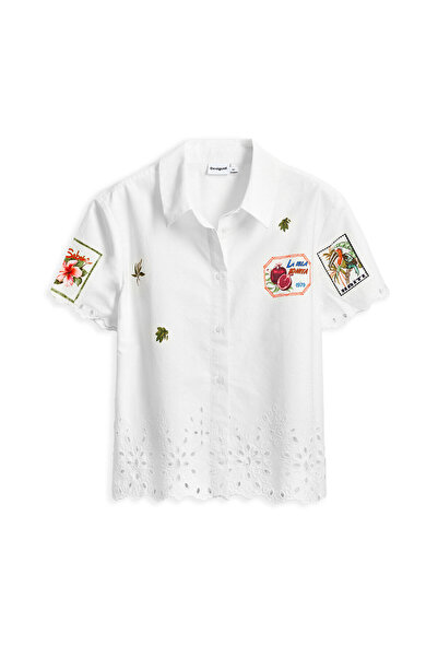 Desigual Γυναικείο Πουκάμισο 25SWCW17 Λευκό