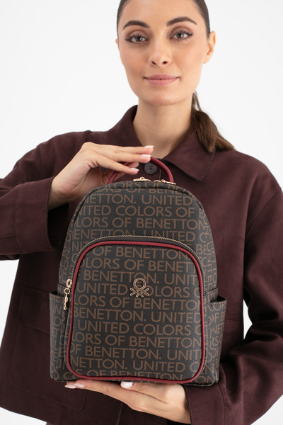 United Colors of Benetton Benetton Women's Backpack Brown-Burgundy Bnt1645