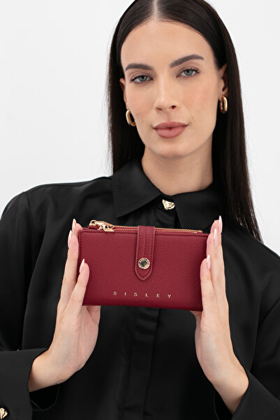 Sisley محفظة نسائية بوردو SLY256