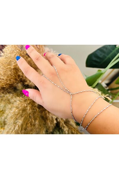 ACAR TAKI Double Wrap Around Ankle Chain Steel Shameran-Silver Color Acr6621