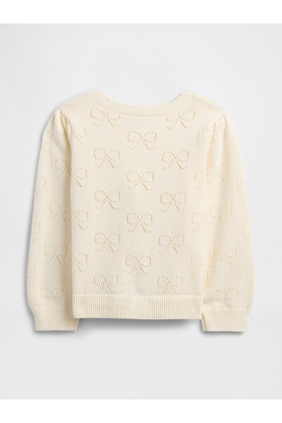 GAP Kız Bebek Kırık Beyaz Pointelle Hırka