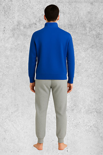 MOLICO Unisex New Season Cotton Seasonal Half-Zip Sweatshirt Tracksuit Bottoms Combination Set of 2