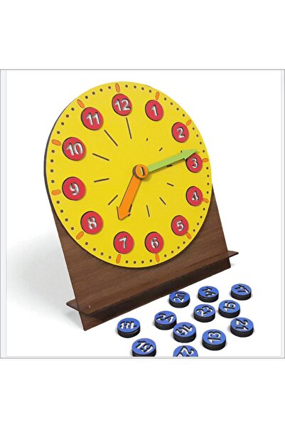 turuncufabrika ساعة تعليمية للقراءة والتعلم، مجموعة مونتيسوري الخشبية - مفهوم...