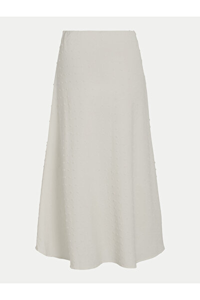 VILA Γυναικεία Φούστα σε Γραμμή Α 14102584 Μπεζ