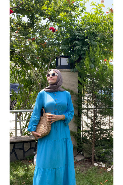 Miresse فستان تيسيتشر ناعم من قماش القطن والفسكوز