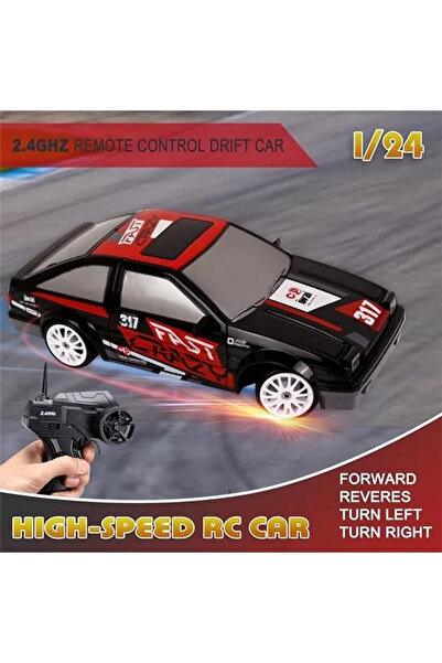 Genel Markalar RC Drift Araba Uzaktan Kumanda Araba 2.4GHz 1:24 Ölçekli 4WD 15KM/H Yüksek Hızlı Model Araç