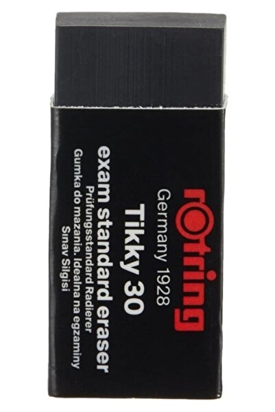 Rotring Tikky 30 Exam Eraser, 10 Pieces, Black, Leaves No Marks and Is Dust-Free
