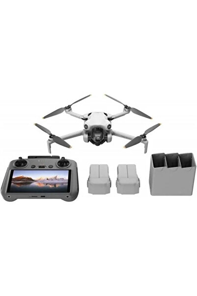 Genel Markalar Mini 4 Pro Fly More Combo Plus ( RC 2) (Ekranlı Kumanda) - 4K HDR Kameralı Mini Drone, 20 km