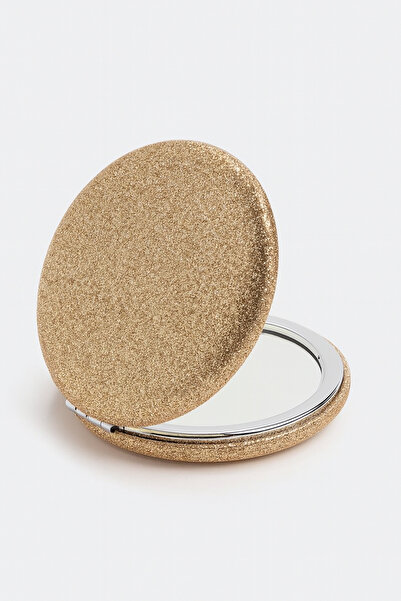 MakeWell Renk Renk Simli Çift Taraflı Büyüteçli Yuvarlak Küçük Cep Makyaj Aynası