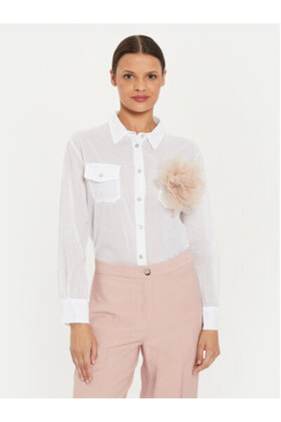 Vicolo Γυναικείο Πουκάμισο TB2710 Λευκό