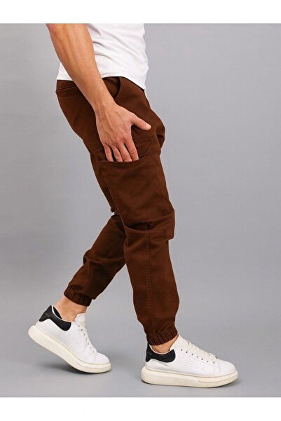 comstar Men's Elastic Waist Cargo Pocket Tile Jogger Pants