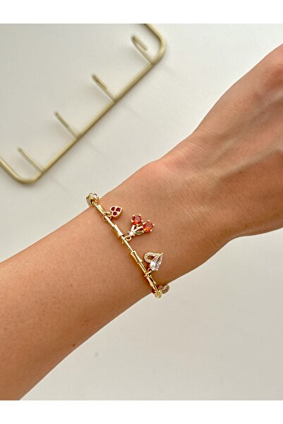 YOUES JEWELRY Çelik Sallantılı Charmlı Ayarlanabilir Bileklik