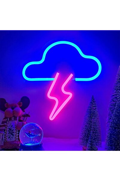 KAMER NEON LED IŞIKLI BULUT ŞİMŞEK