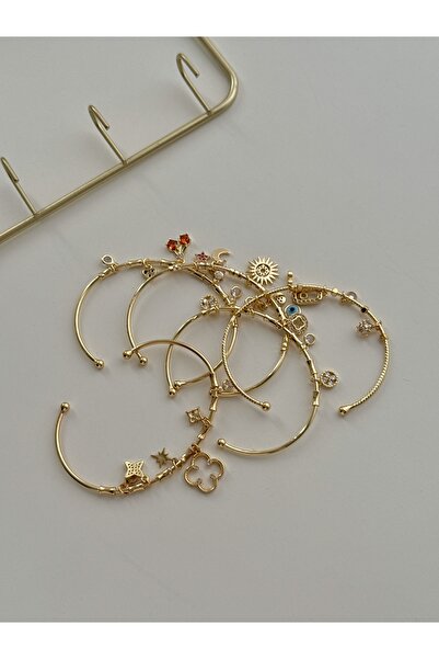 YOUES JEWELRY Çelik Sallantılı Charmlı Ayarlanabilir Bileklik