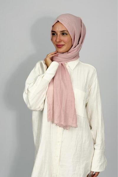 Betimoda Aya Fine Cotton Solid Color Shawl Powder