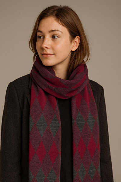 Sebir Moda Baklava Patterned Knitwear Scarf