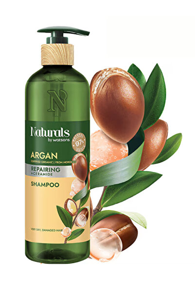 Naturals By Watsons شامبو مغذي ومرطب بزيت الأرغان 490 مل - للشعر الجاف والتالف