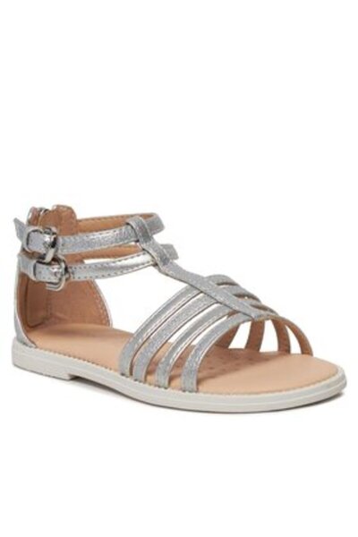 Geox σανδάλια για κορίτσια J7235D-0QDAJ ασημί