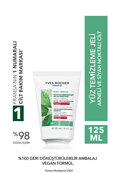 Yves Rocher Akne Oluşumunu Önleyen ve Gözenekleri Arındıran Etkili Yüz Temizl...