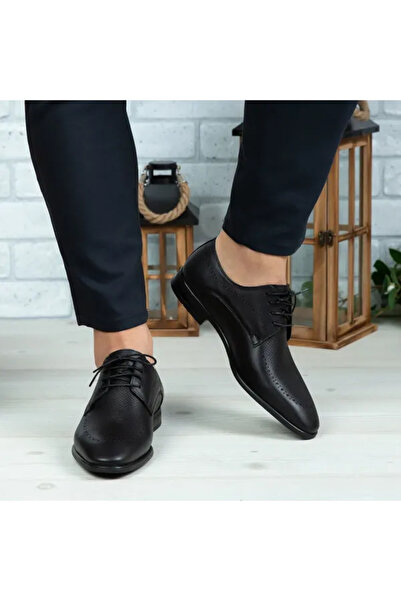 Piello Pantofi eleganţi din piele naturală cu finisaj presat, Negru