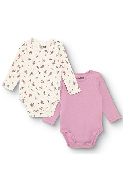 ebebek Hello Baby HelloBaby Kız Bebek 2li Uzun Kol Body Ribana Çıtçıtlı Yaka ...