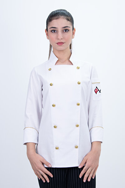 Das Uniform Full Düğmeli Şef Gömlek Aşçı Kıyafeti Chef Aşçı Forması