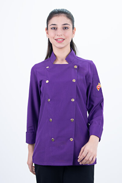 Das Uniform Çift Şerit ÇıtÇıt Şef Gömlek Aşçı Kıyafeti Chef Aşçı Forması