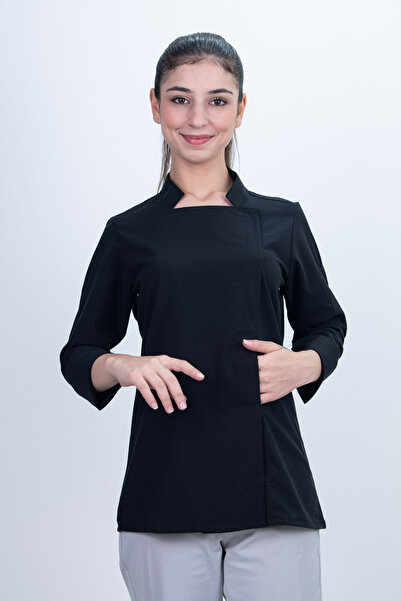 Das Uniform Düz Şef Gömlek Aşçı Kıyafeti Chef Aşçı Forması
