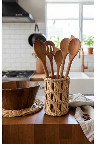 afralya home Bohem Tarz Tezgah Üstü Kaşıklık Düzenleyici