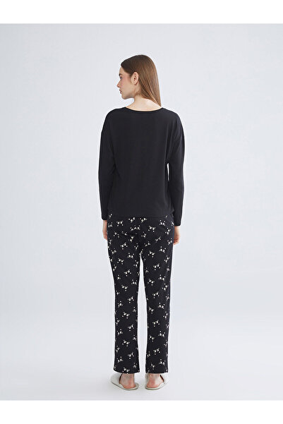 LC Waikiki Bisiklet Yaka Baskılı Kadın Pijama