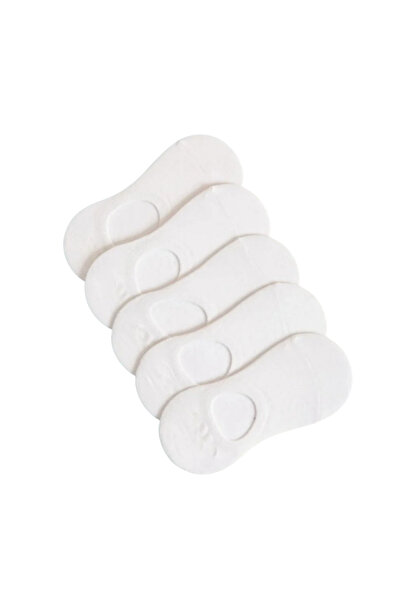 Fstyle Plain white socks, set of 5 pairs