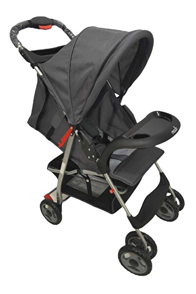 Generic عربة أطفال MOON - Bezik قابلة للطي بيد واحدة - رمادي