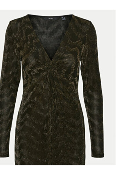 Vero Moda Γυναικείο Φόρεμα Κοκτέιλ 10316745 Καφέ