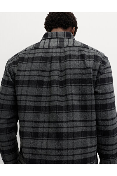 Marks & Spencer Pure Cotton Kareli Flanel Gömlek
