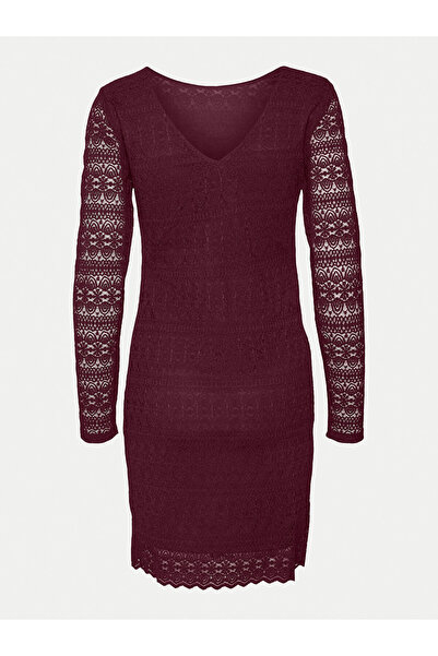 Vero Moda Γυναικείο φόρεμα κοκτέιλ 10315445 Μπορντό