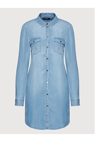 Vero Moda Γυναικείο Φόρεμα Τζιν 10184172 Μπλε