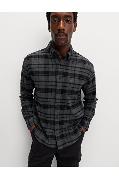 Marks & Spencer Pure Cotton Kareli Flanel Gömlek