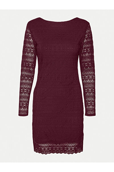 Vero Moda Γυναικείο φόρεμα κοκτέιλ 10315445 Μπορντό