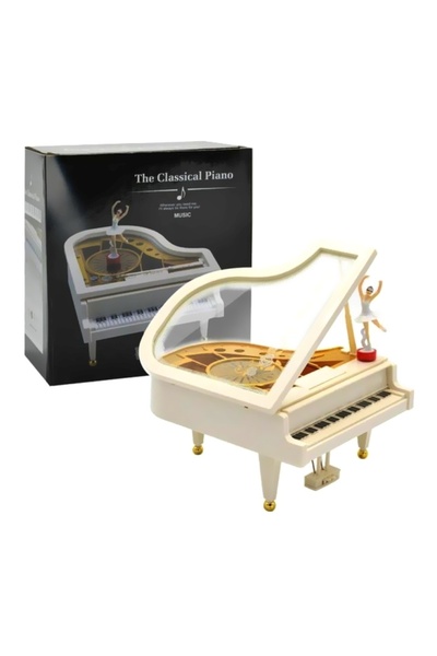HALAMODO صندوق موسيقى بيانو كلاسيكي مع ساعة راقصة