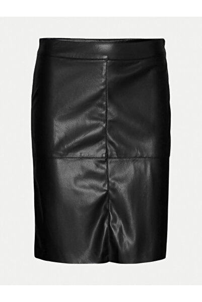 Vero Moda Γυναικεία Φούστα από Δέρμα 10274454 Μαύρη