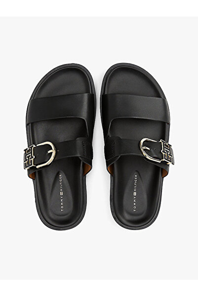 Tommy Hilfiger kadın leather sporty mule terlik