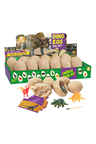 HALAMODO Pack Of 12 Dinosaur Eggs Dig Kit