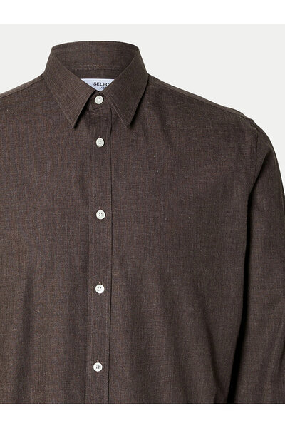 Selected Homme Ανδρικό Πουκάμισο 16094903 Καφέ