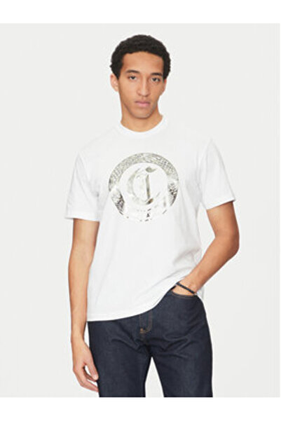 Just Cavalli Ανδρικό T-Shirt 78OAHT14 Λευκό