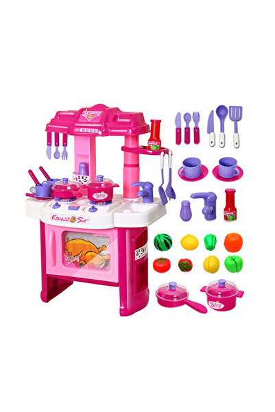 HALAMODO مجموعة ألعاب مطبخ تظاهري صغيرة 2 في 1 للأطفال لعبة تعليمية