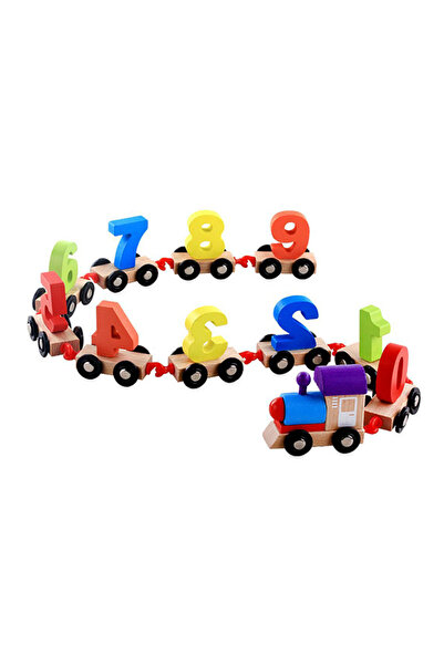 HALAMODO لعبة قطار خشبي متين للتعليم المبكر