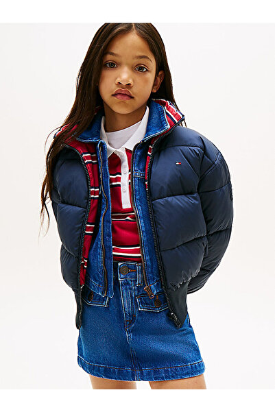 Tommy Hilfiger kız çocuk reversible puffer mont